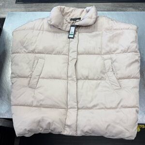 Kenneth Cole Women's Beige Puffer Jacket